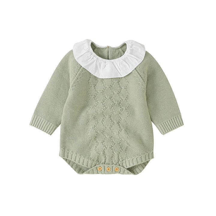 Autumn Baby Bodysuit Knitted Child Clothes 0-18M Overalls Tops Fashion Plaid Romper Infant Girl Boy Newborn Jumpsuit Long Sleeve