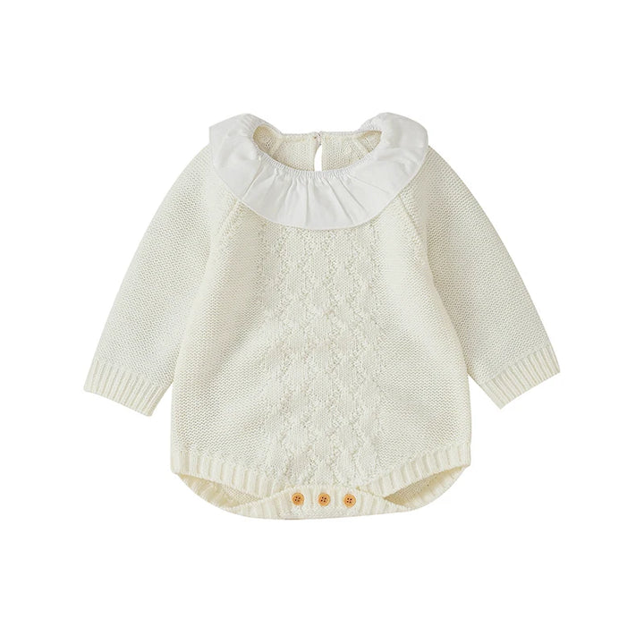 Autumn Baby Bodysuit Knitted Child Clothes 0-18M Overalls Tops Fashion Plaid Romper Infant Girl Boy Newborn Jumpsuit Long Sleeve